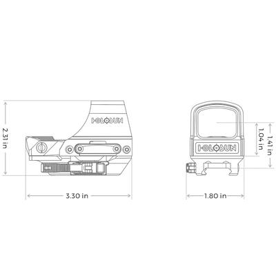 holosun kolimator hs510c multi reticle red dot fde solar panel