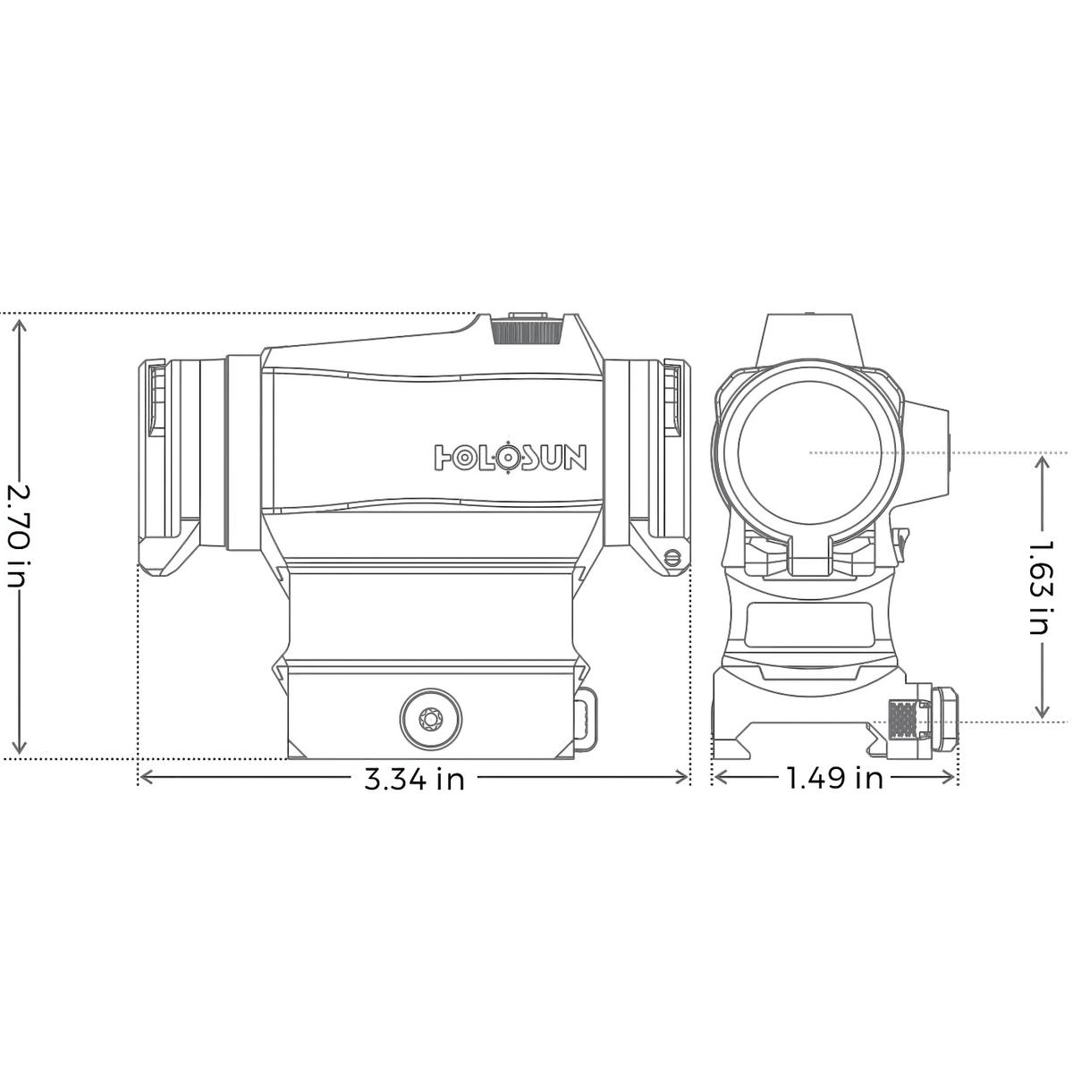 holosun kolimator hs515cm dot circle multi reticle killflash solar panel