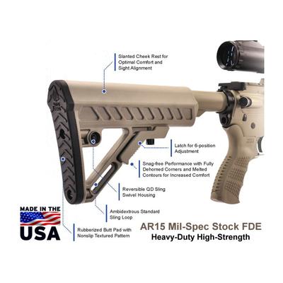 utg leapers kolba pro ar15 ops ready s2 mil spec fde rbus2bms