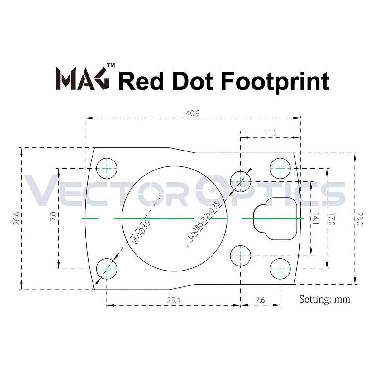 vector optics kolimator otwarty frenzy s 1x17x24 sas mag rms picatinny scrd 62