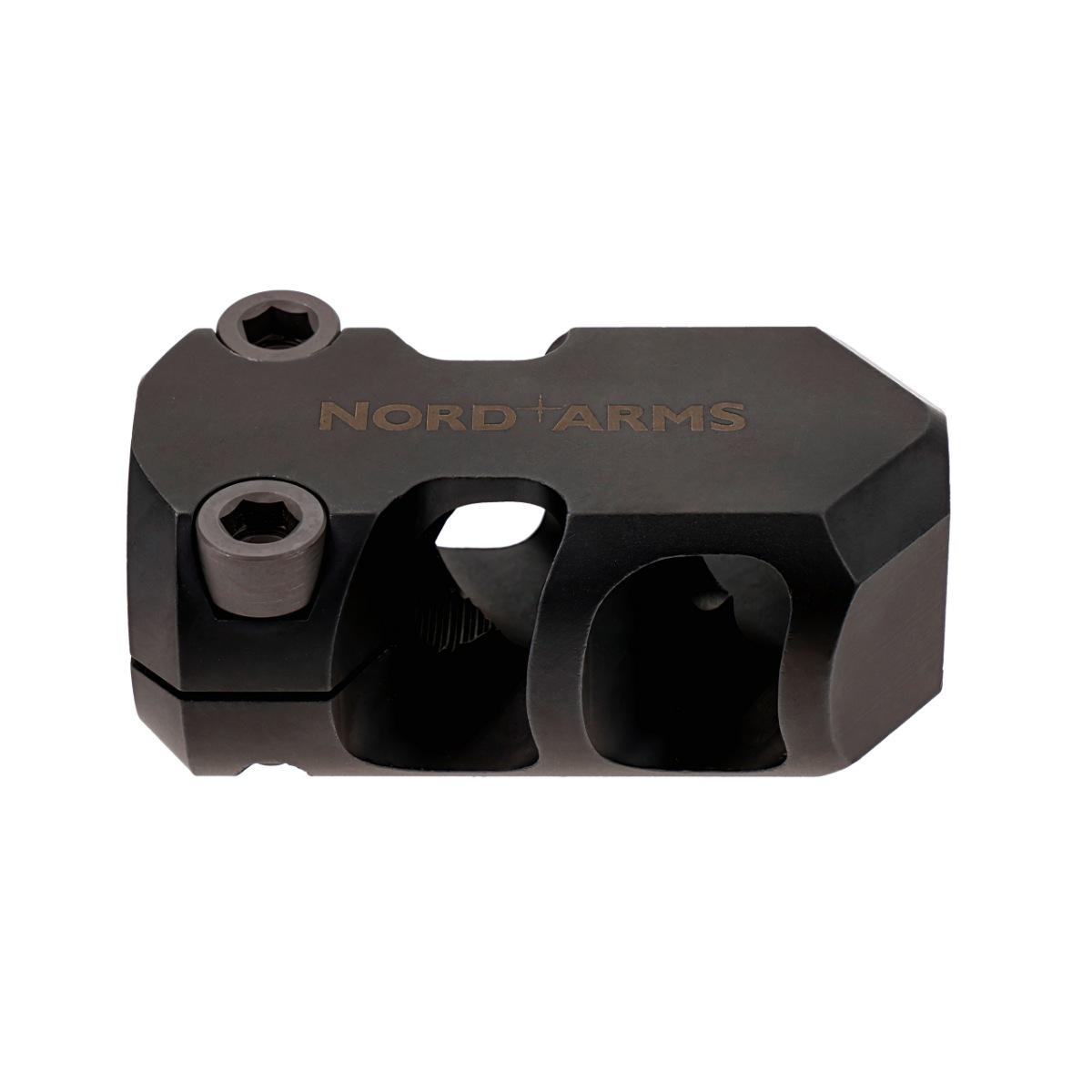 nord arms kompensator odrzutu do ar15 zaciskany na gwint 1 2x28 tpi 35 mm na mb223 35c