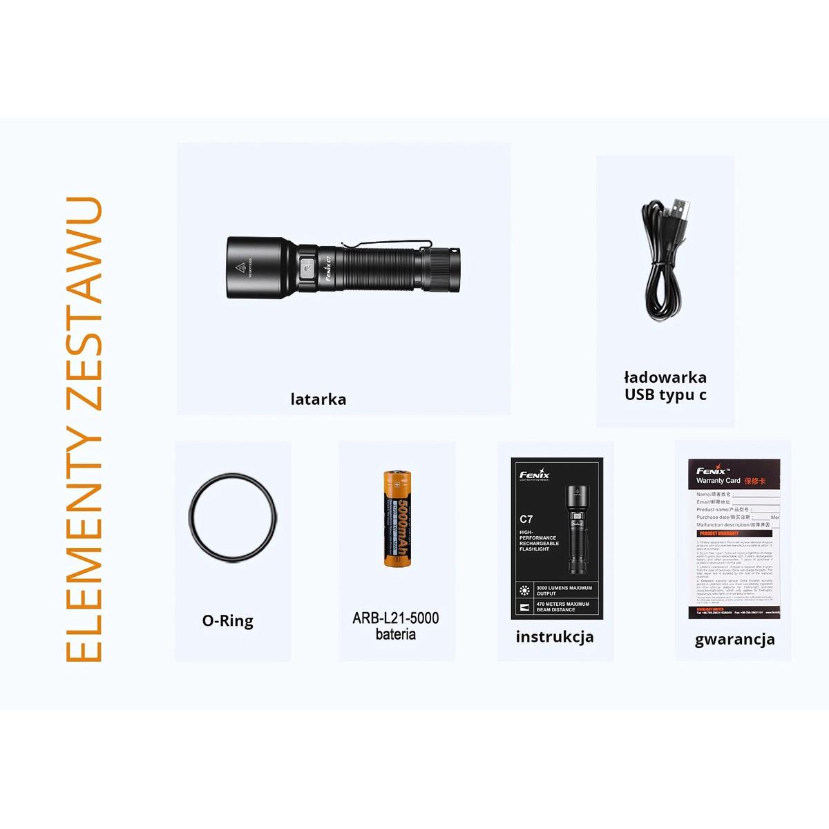 fenix latarka edc 3000 lumenow c7