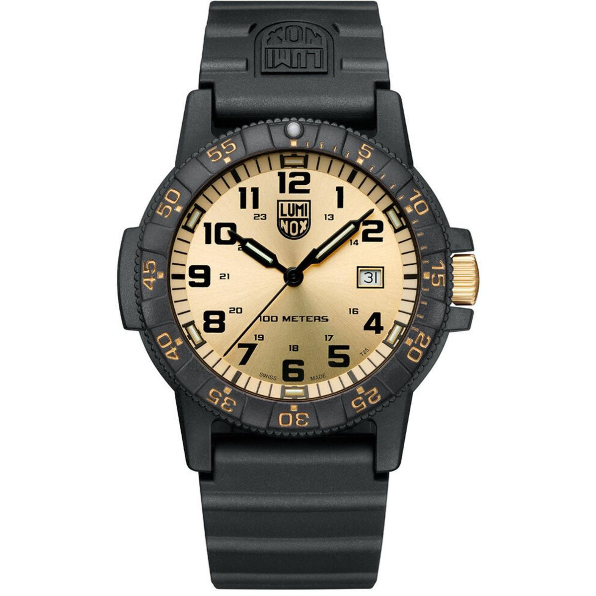 luminox zegarek leatherback sea turtle giant 0320 series gold dial xs 0325 gp
