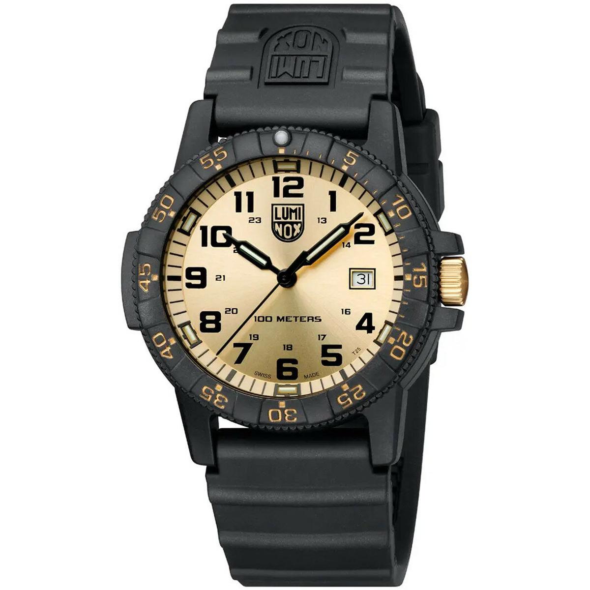 luminox zegarek leatherback sea turtle giant 0320 series gold dial xs 0325 gp