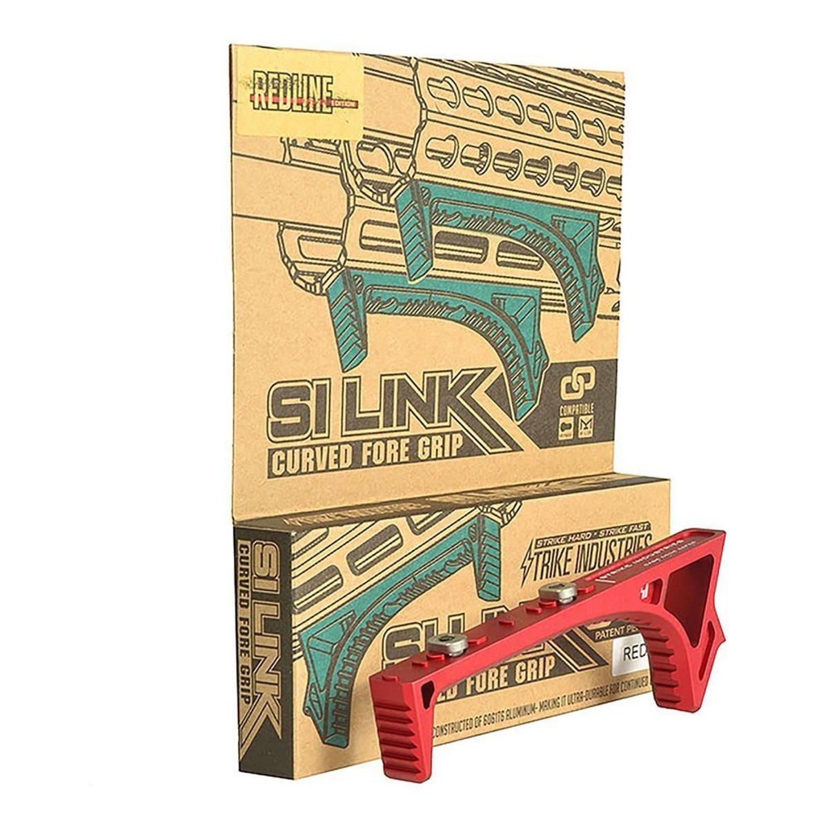 strike industries chwyt keymod m lok linkcurved foregrip si link cfg red