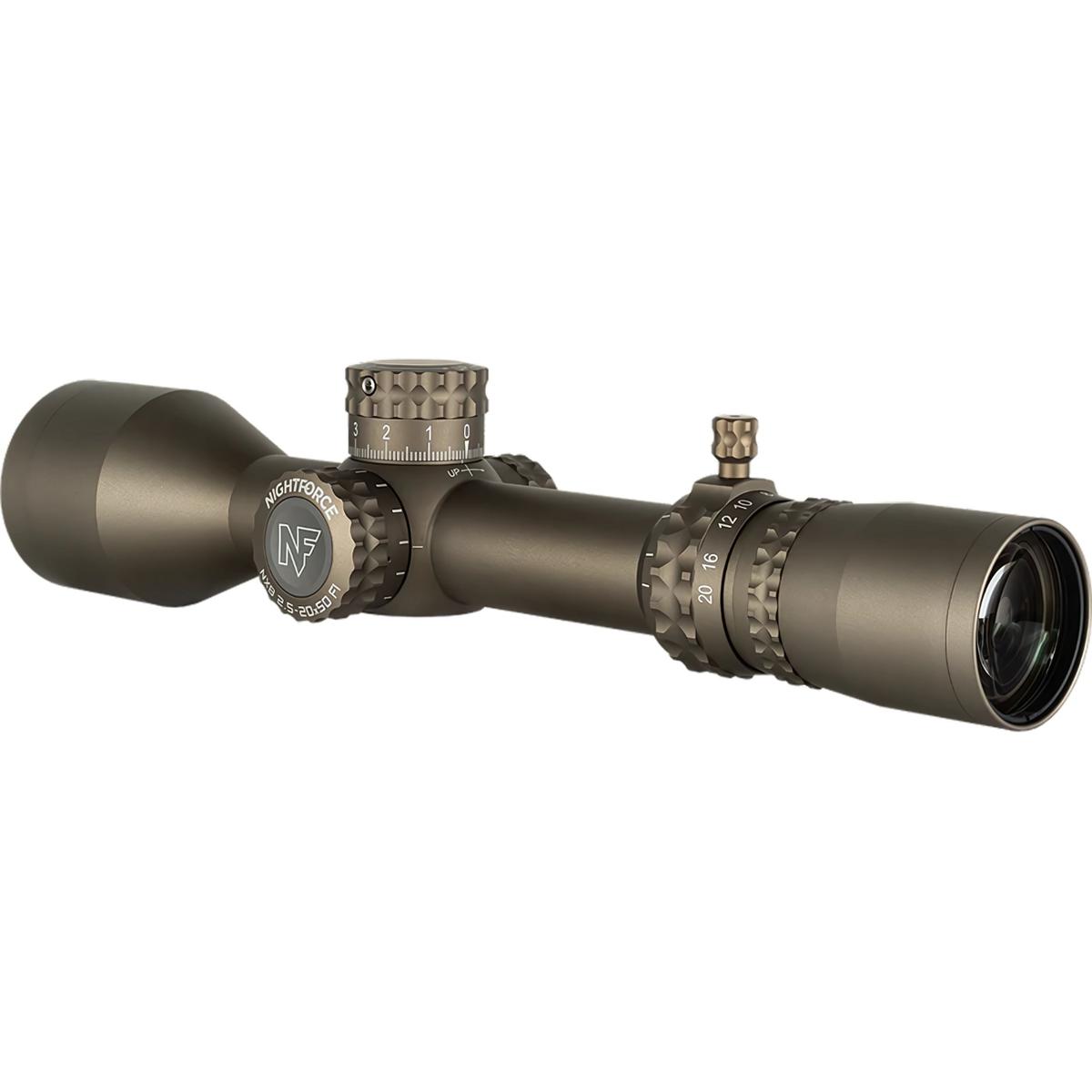 nightforce luneta nx8 2 5 20x50 f1 mil xt 0 1 mil rad dark earth c665