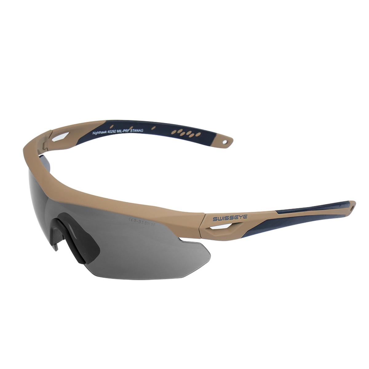 swiss eye okulary balistyczne nighthawk z zestawem wizjerow coyote 40292