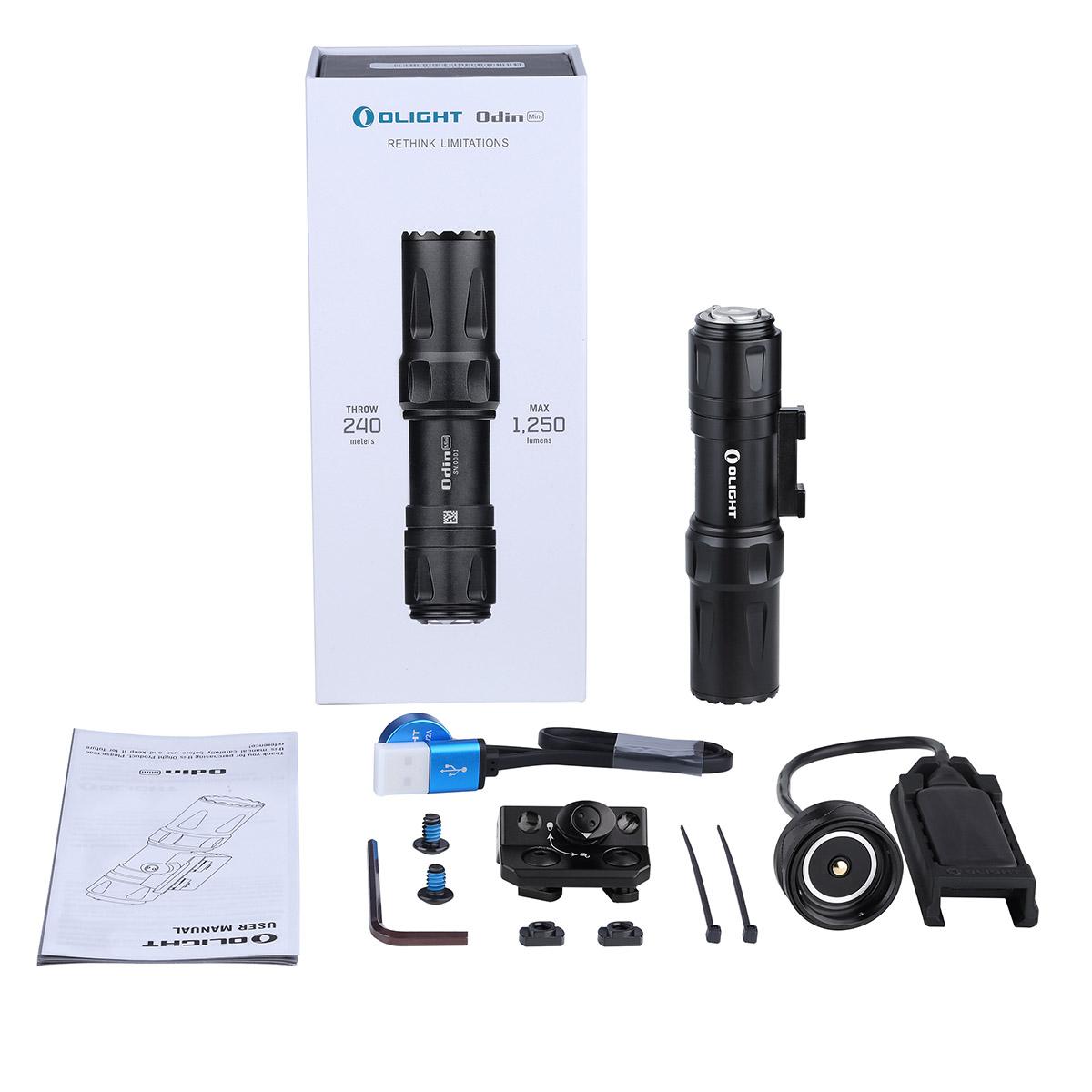 olight latarka do broni dlugiej odin mini z montazem 1250 lumenow czarna