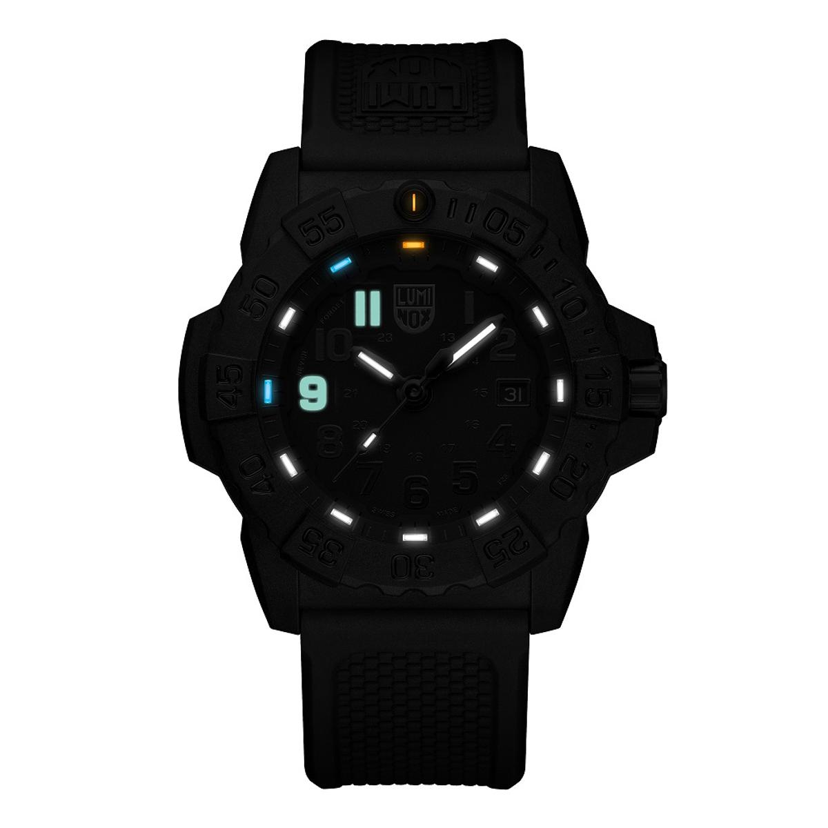 luminox zegarek original navy seal 3500 series blackout xs 3501 bo f
