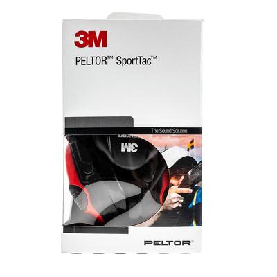 3m sluchawki aktywne peltor sporttac czarne czerwone