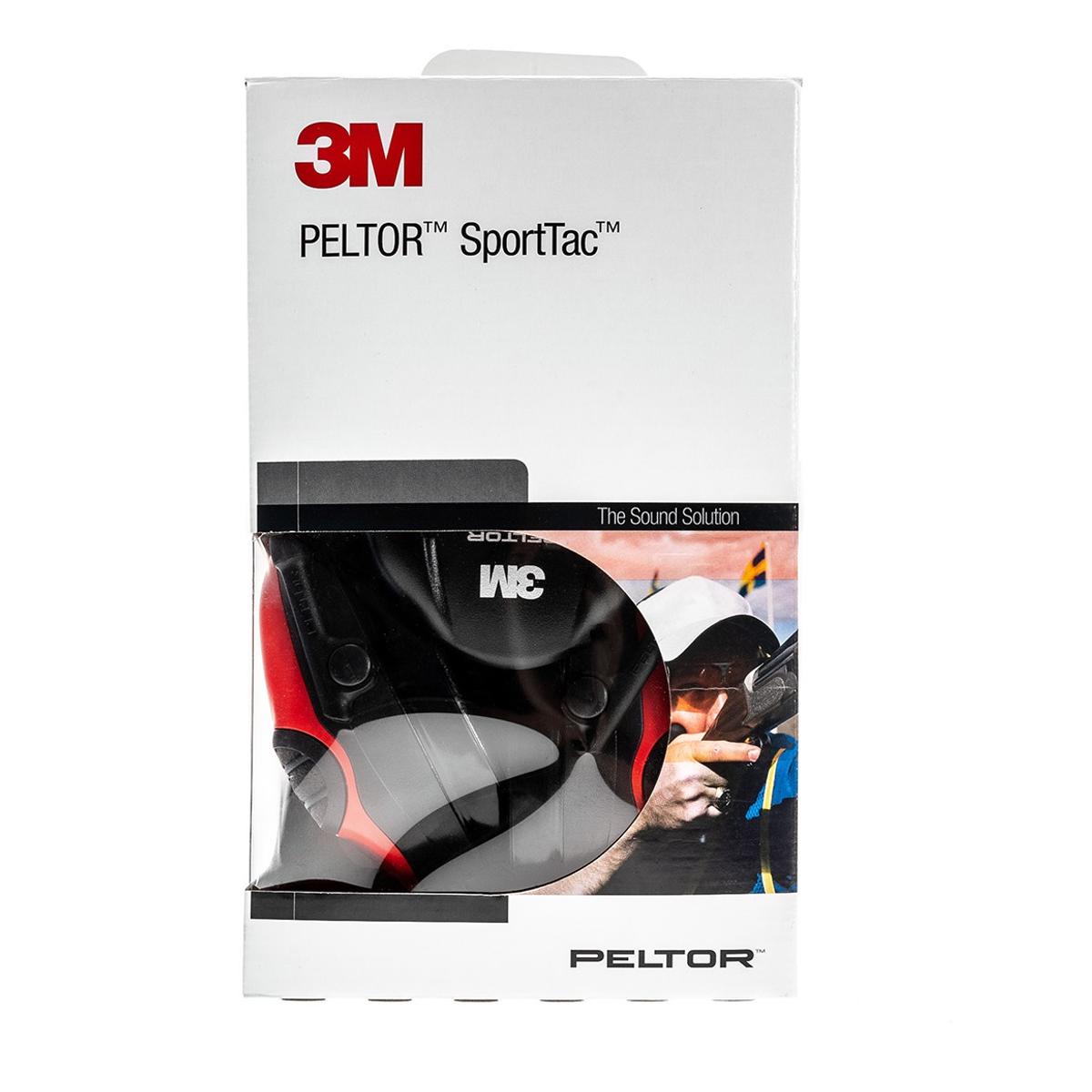 3m sluchawki aktywne peltor sporttac czarne czerwone