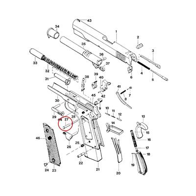 eemann tech pin kurka do 1911 2011 srebrny et 112270