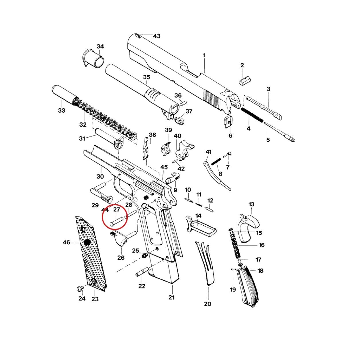eemann tech pin kurka do 1911 2011 srebrny et 112270