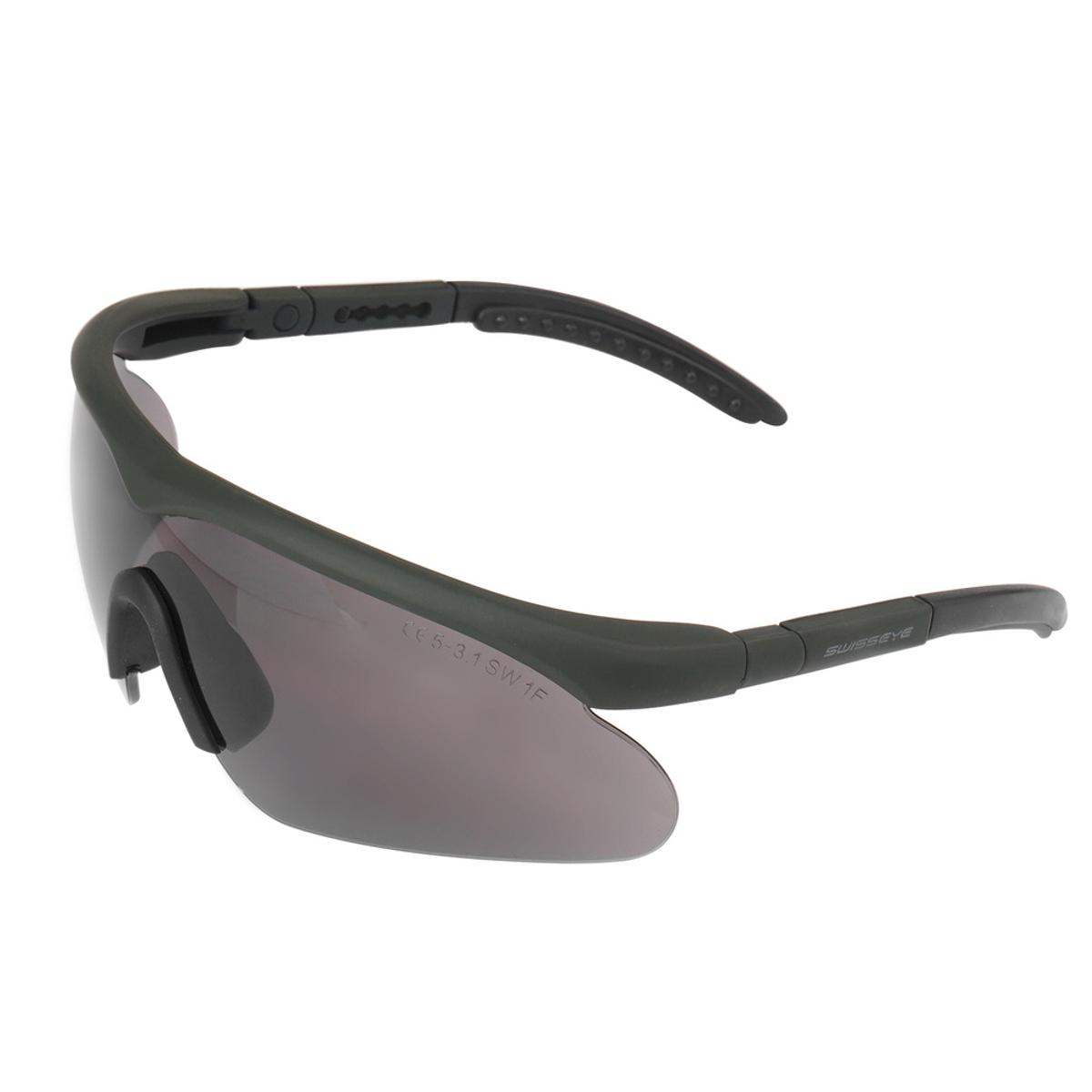 swiss eye okulary strzeleckie raptor z zestawem wizjerow rubber green 10163