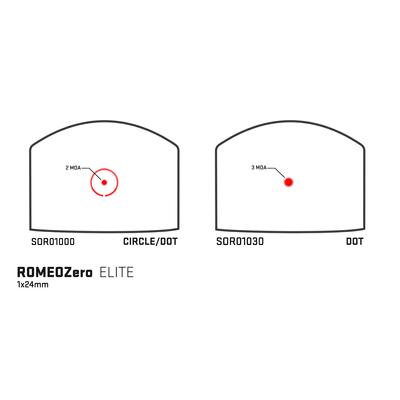 sig sauer kolimator romeo zero elite circle dot 2 moa 32 moa sor01000