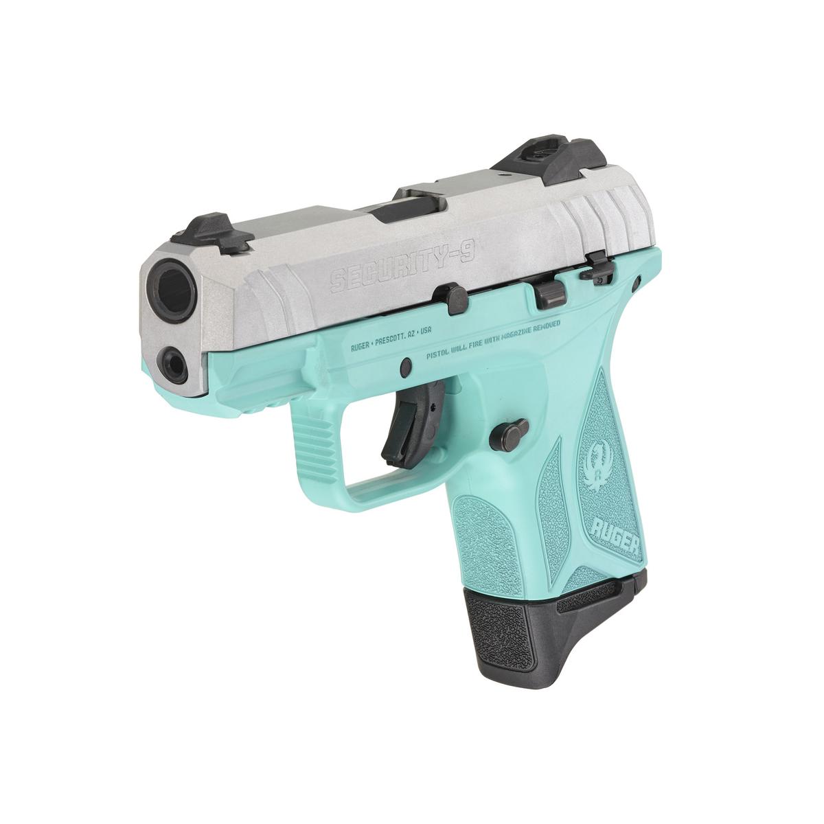 ruger security 9 compact silver turquise 3838