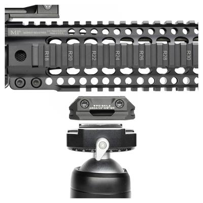 strike industries adapter dla picatinny arca oraz 1 4 i 3 8 qd sling si arca tri pada bk