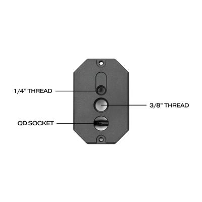 strike industries adapter dla picatinny arca oraz 1 4 i 3 8 qd sling si arca tri pada bk