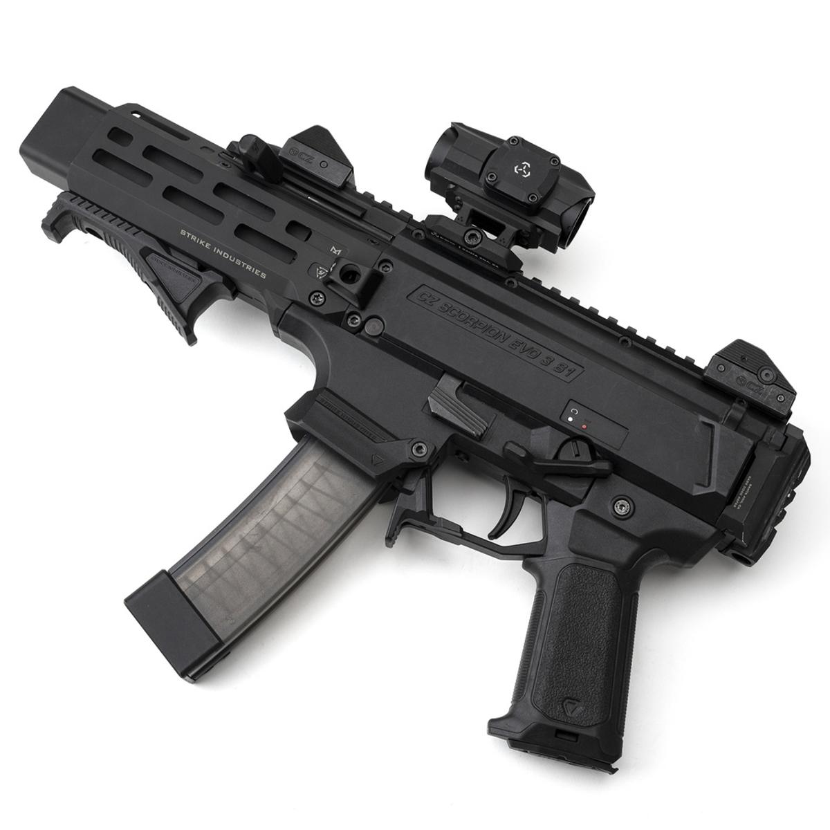 strike industries chwyt pistoletowy overmolded enhanced pistol grip do cz scorpion czarny si cevo omepg bk