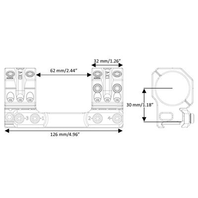 spuhr montaz pod optyke 30mm 20 6 moa sp 3601