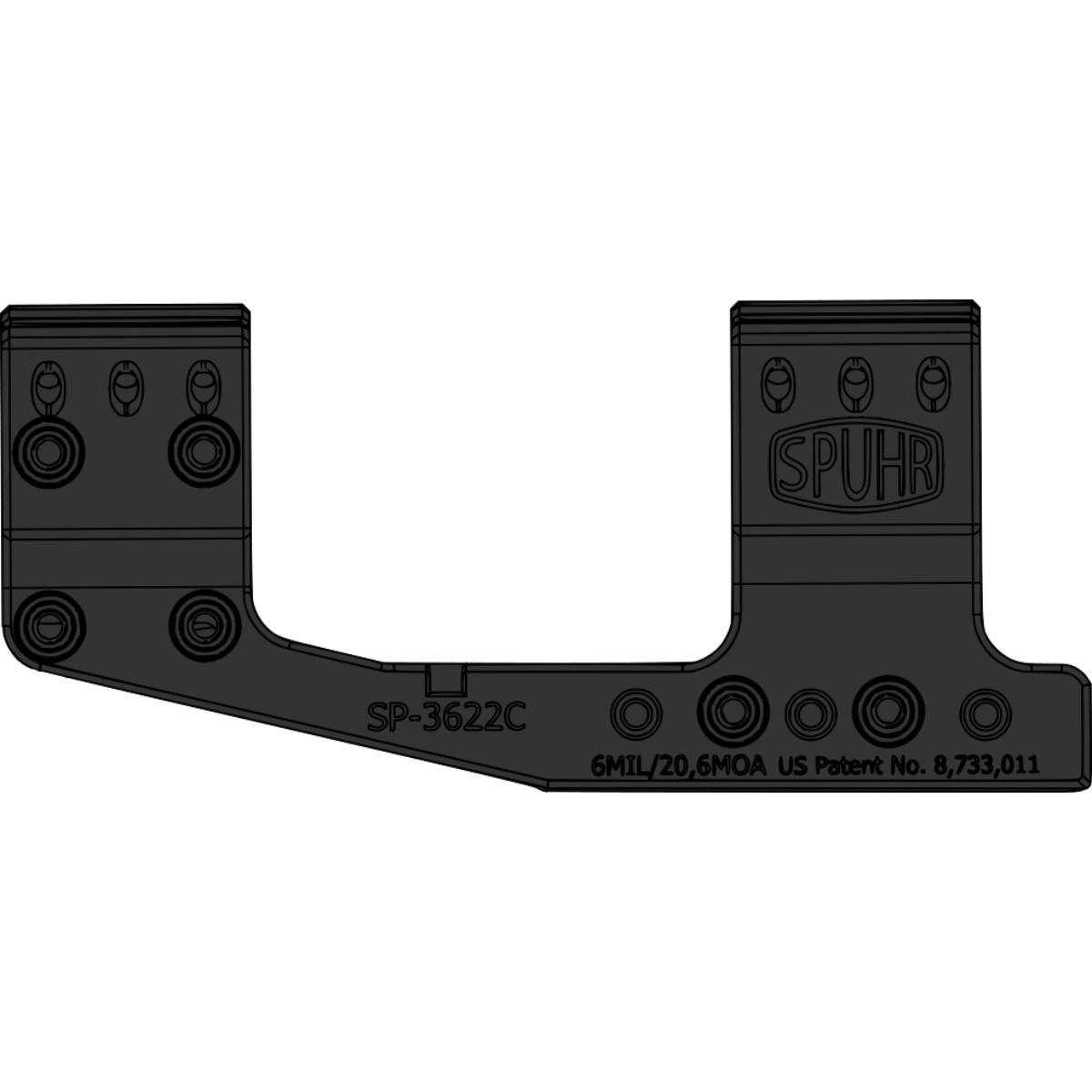 spuhr montaz pod optyke 30mm 20 6 moa sp 3622c
