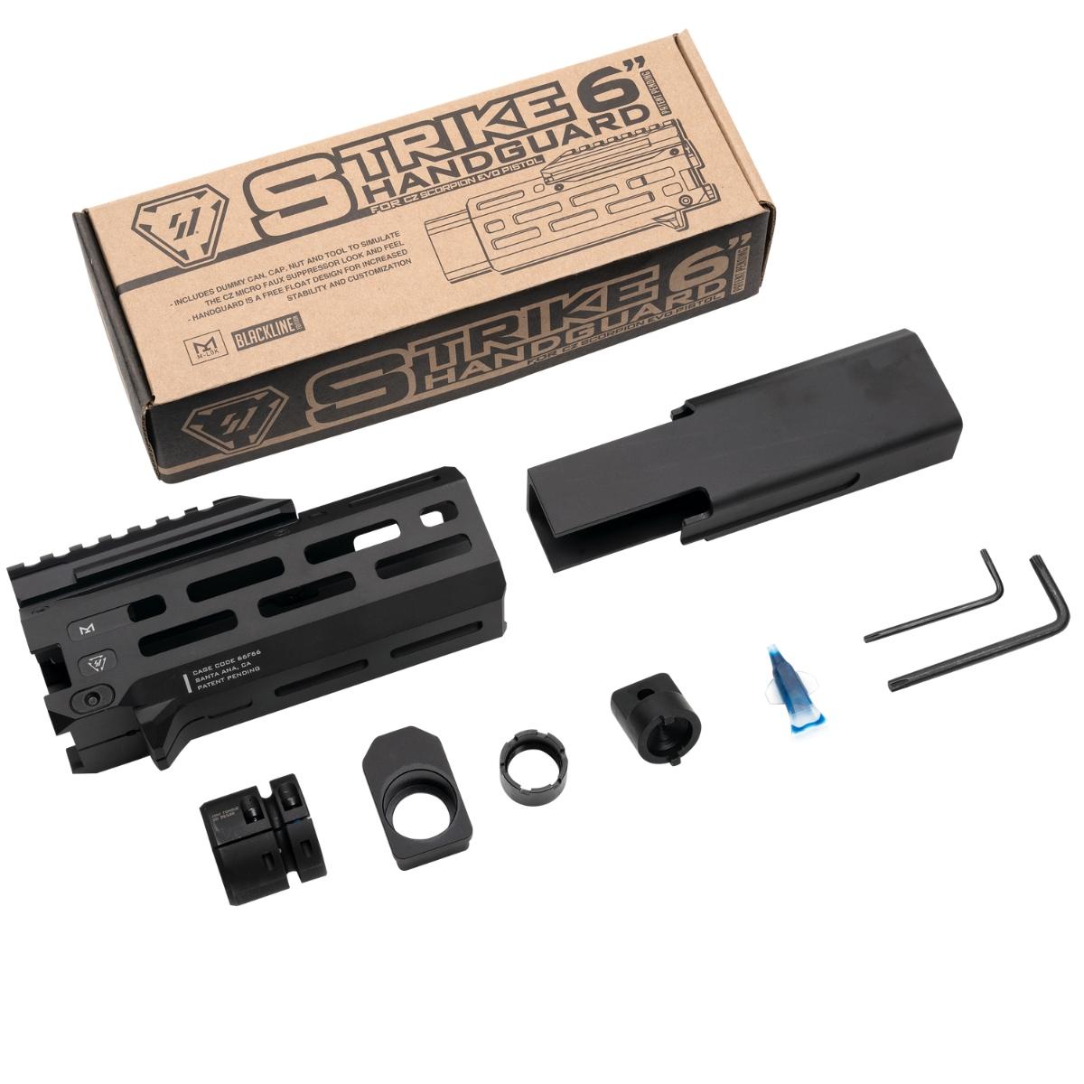 strike industries loze m lok do cz scropion evo strike 6 handguard czarne si cevo hg 6 bk