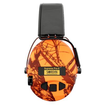 sordin sluchawki aktywne supreme pro x led czarna skorzana opaska wkl zelowe pomaranczowe mossyoak sor75302 x 09 s