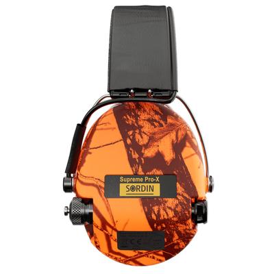 sordin sluchawki aktywne supreme pro x led czarna skorzana opaska wkl zelowe pomaranczowe mossyoak sor75302 x 09 s