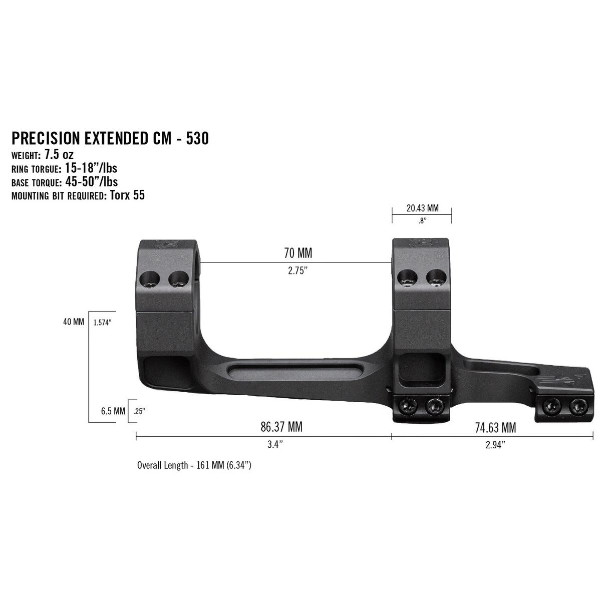 vortex montaz precision extended 30 mm cm 530