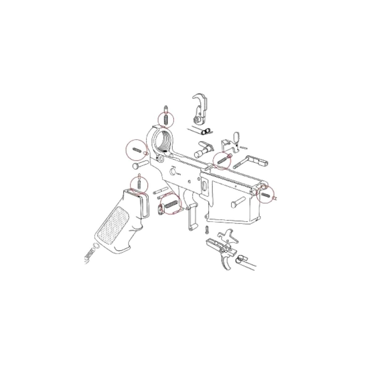 eemann tech zestaw sprezyn do ar 15 et 180030