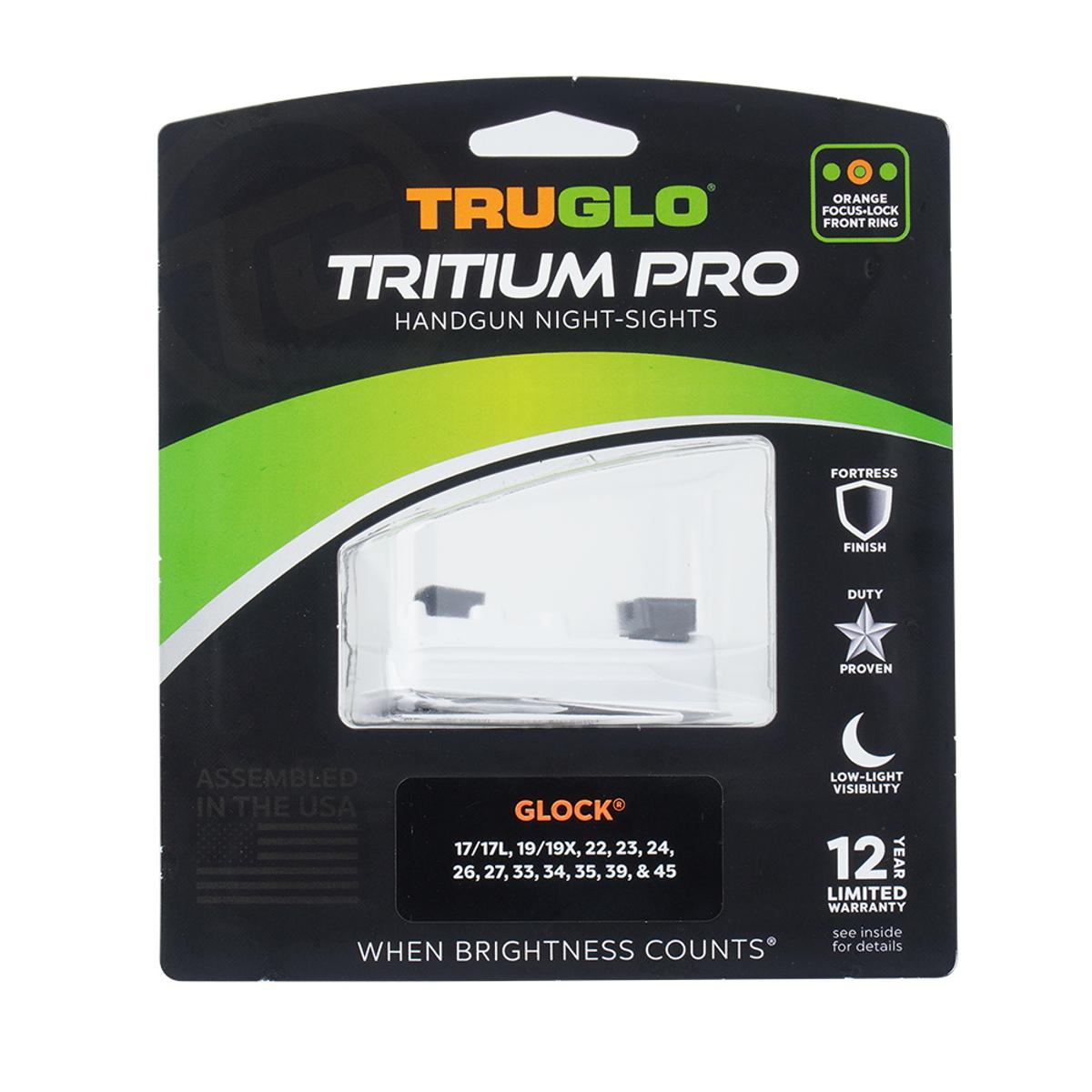 truglo trytowe przyrzady celownicze tritium pro glock 17 19 niskie tg231g1c