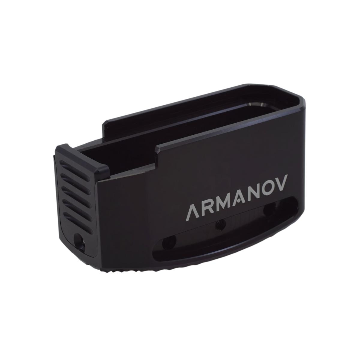 armanov aluminiowa stopka magazynka 5rndsmp 5nb pmag ar15 czarna 47 000267