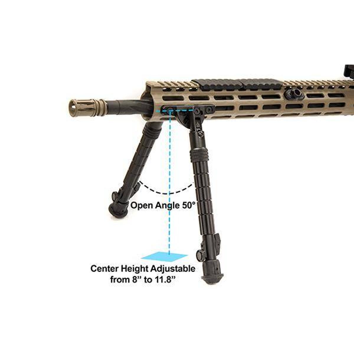 utg leapers bipod recon flex 8 12 m lok tl bpdm02