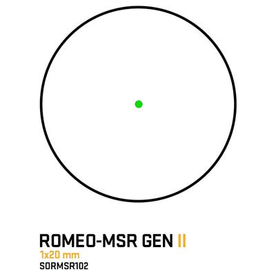 sig sauer kolimator romeo msr 1x20mm green dot sight gen ii sormsr102
