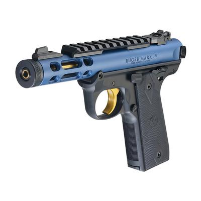 ruger mark iv 22 45 lite blue gold 43932