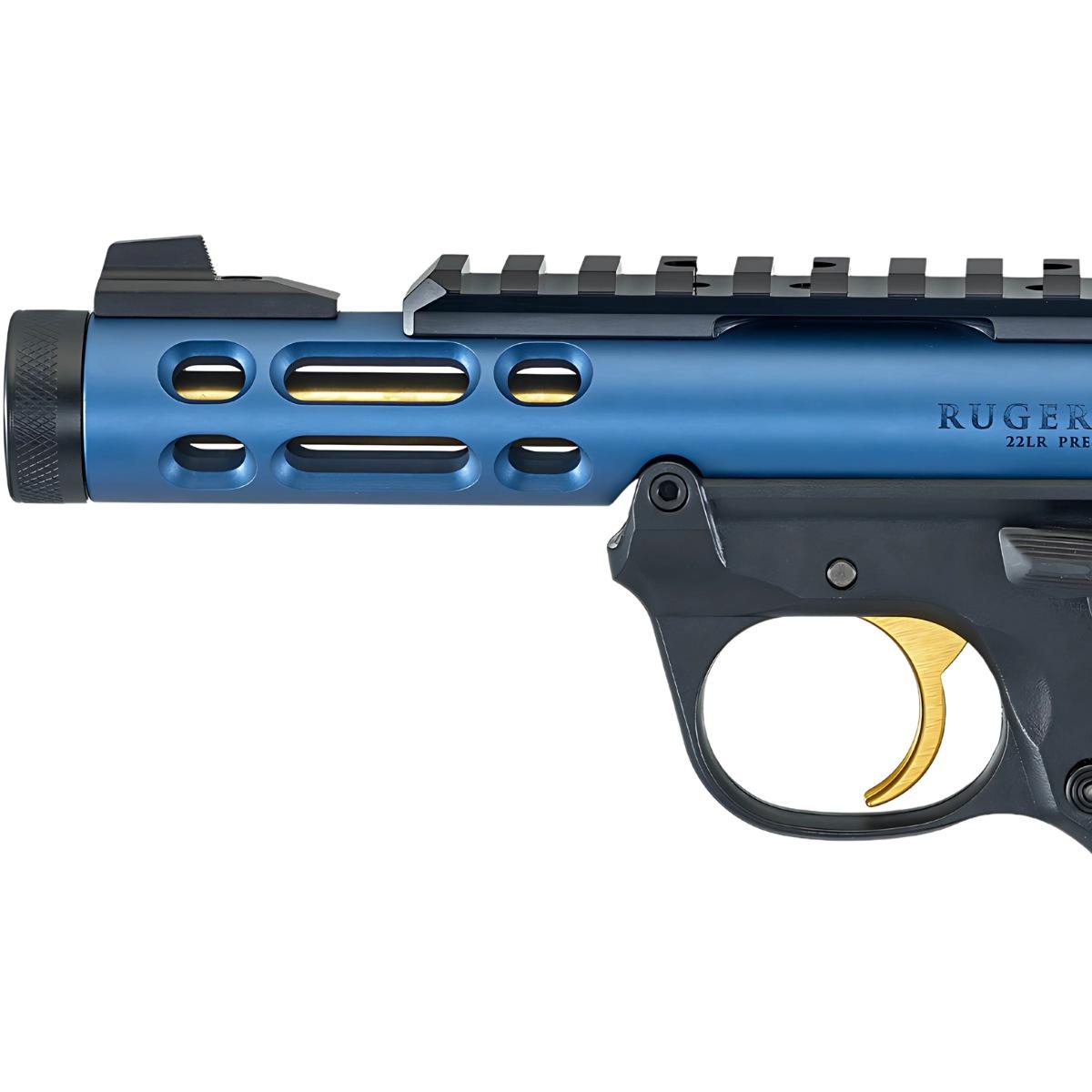 ruger mark iv 22 45 lite blue gold 43932