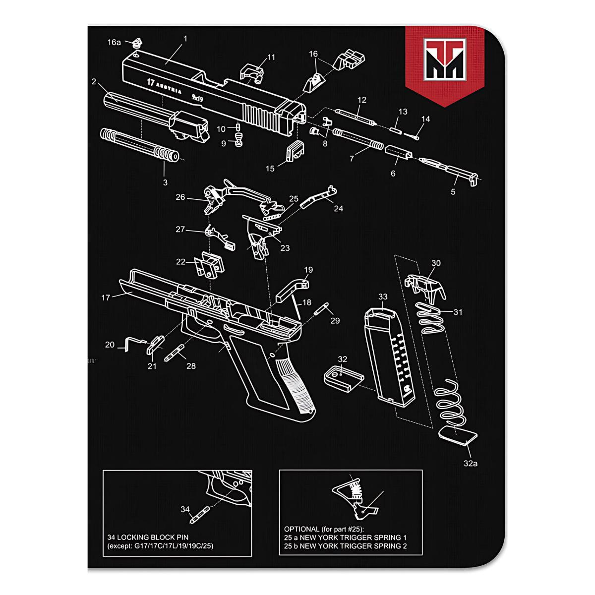 tekmat mata do czyszczenia broni glock tek r17 glock