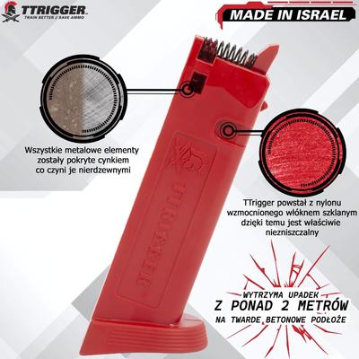 ttrigger magazynek treningowy do pistoletow glock 17 19 19x 22 44 45 5 sprezyn tt mg g 09 rd spr