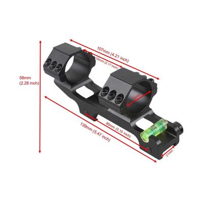 vector optics montaz do lunety jednoczesciowy z poziomica 30 mm picantinny scacd 08