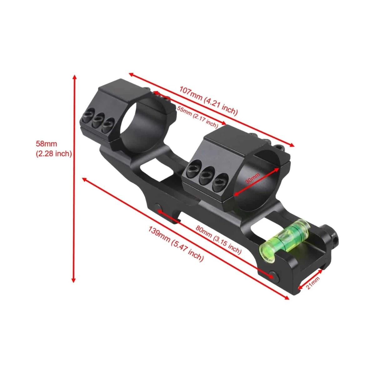 vector optics montaz do lunety jednoczesciowy z poziomica 30 mm picantinny scacd 08