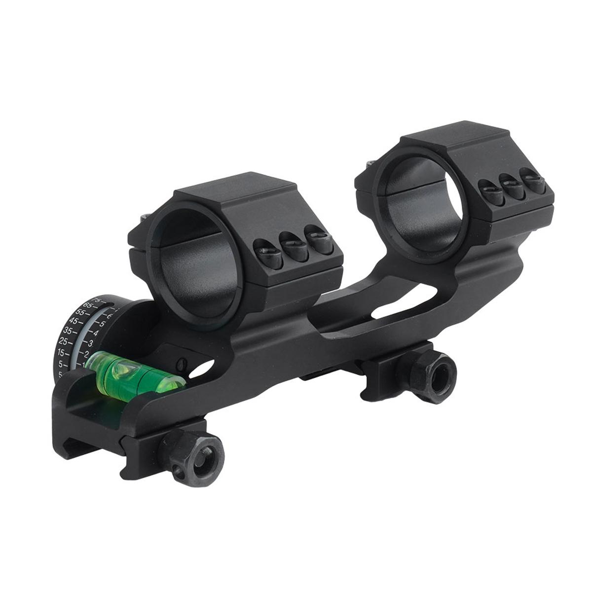 vector optics montaz do lunety jednoczesciowy ze wskaznikiem kata i poziomica 30mm 25 4mm picantinny scacd 14