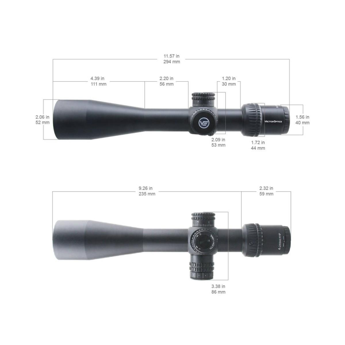 vector optics luneta celownicza veyron 6 24x44 podswietlany punkt celowniczy 30 mm first focal plane scff 37