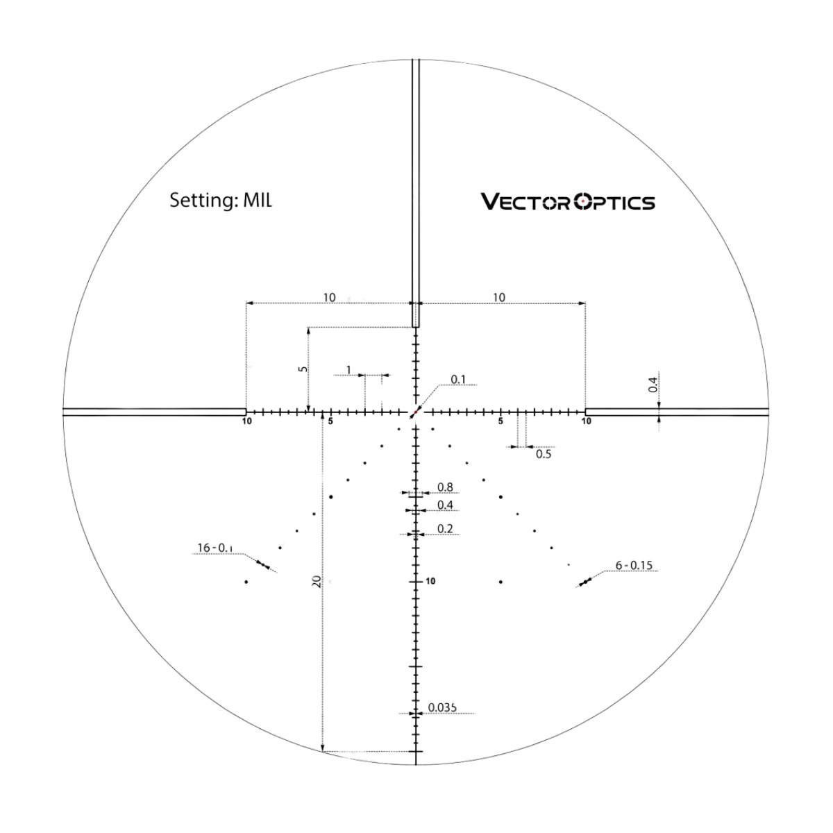 vector optics luneta celownicza veyron 6 24x44 podswietlany punkt celowniczy 30 mm first focal plane scff 37