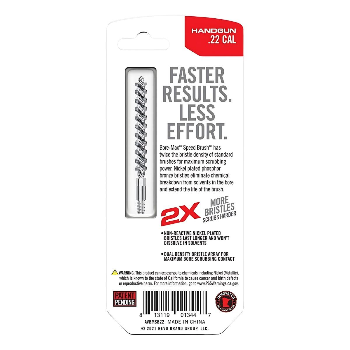 real avid szczotka do czyszczenia broni bore max speed brush 22 avbmsb22