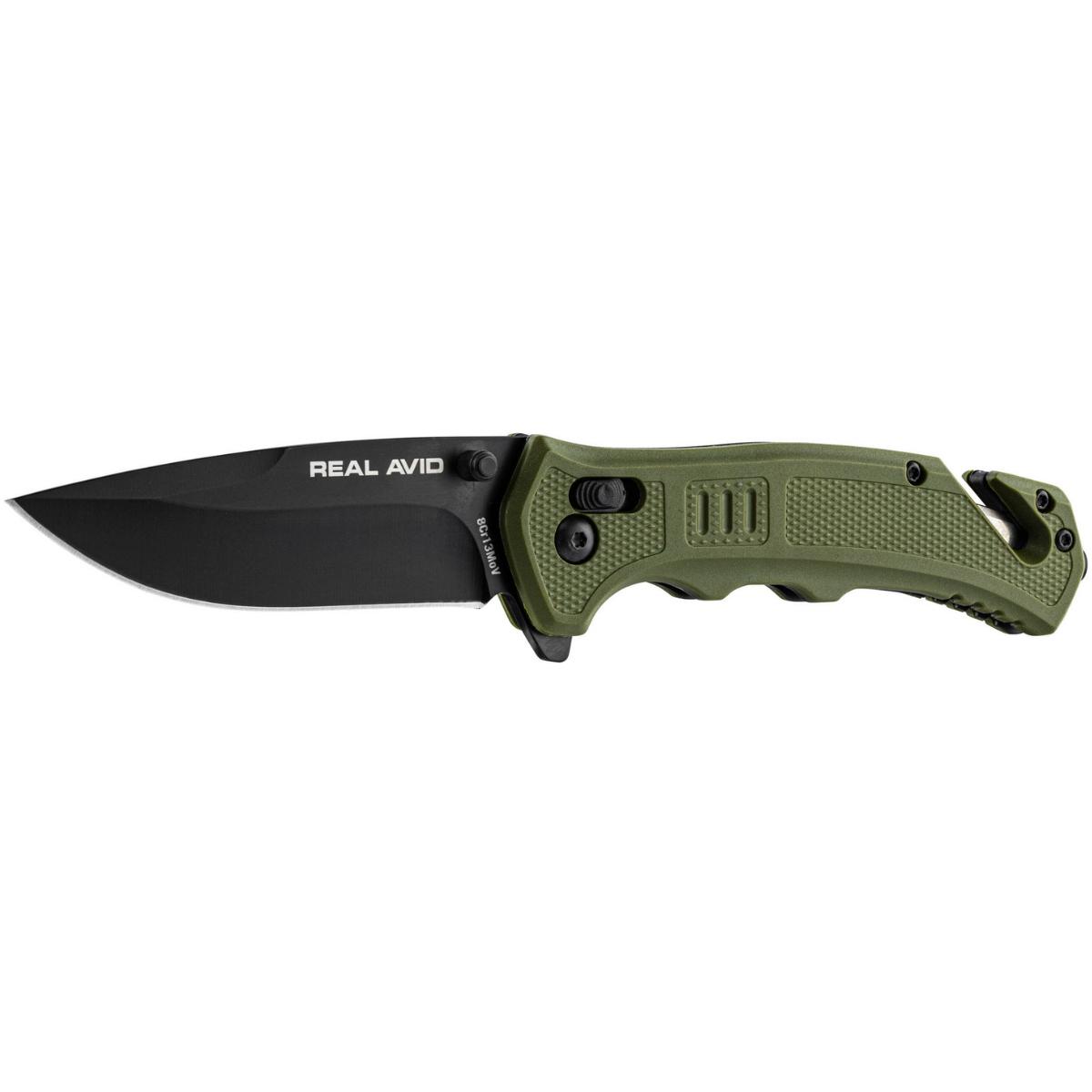 real avid noz skladany edc rav 4 gfn zielony avrav4
