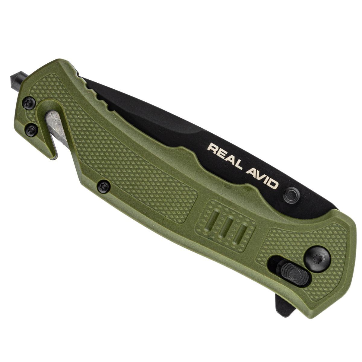 real avid noz skladany edc rav 4 gfn zielony avrav4