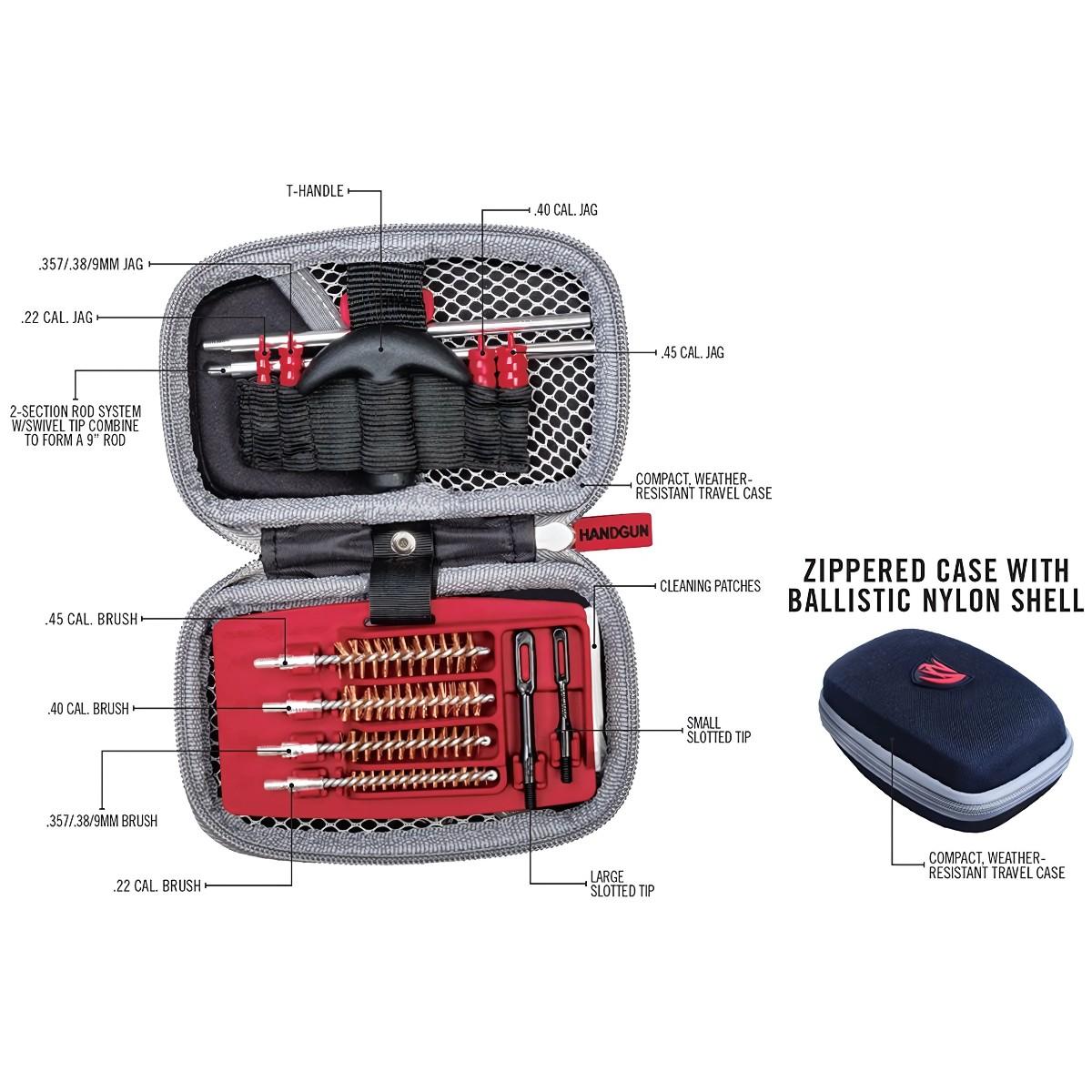 real avid zestaw do czyszczenia broni gun boss handgun cleaning kit avgck310 p