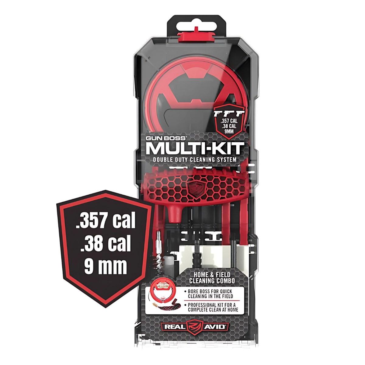 real avid zestaw do czyszczenia broni gun boss multi kit 357 38 9mm avgbmk9mm