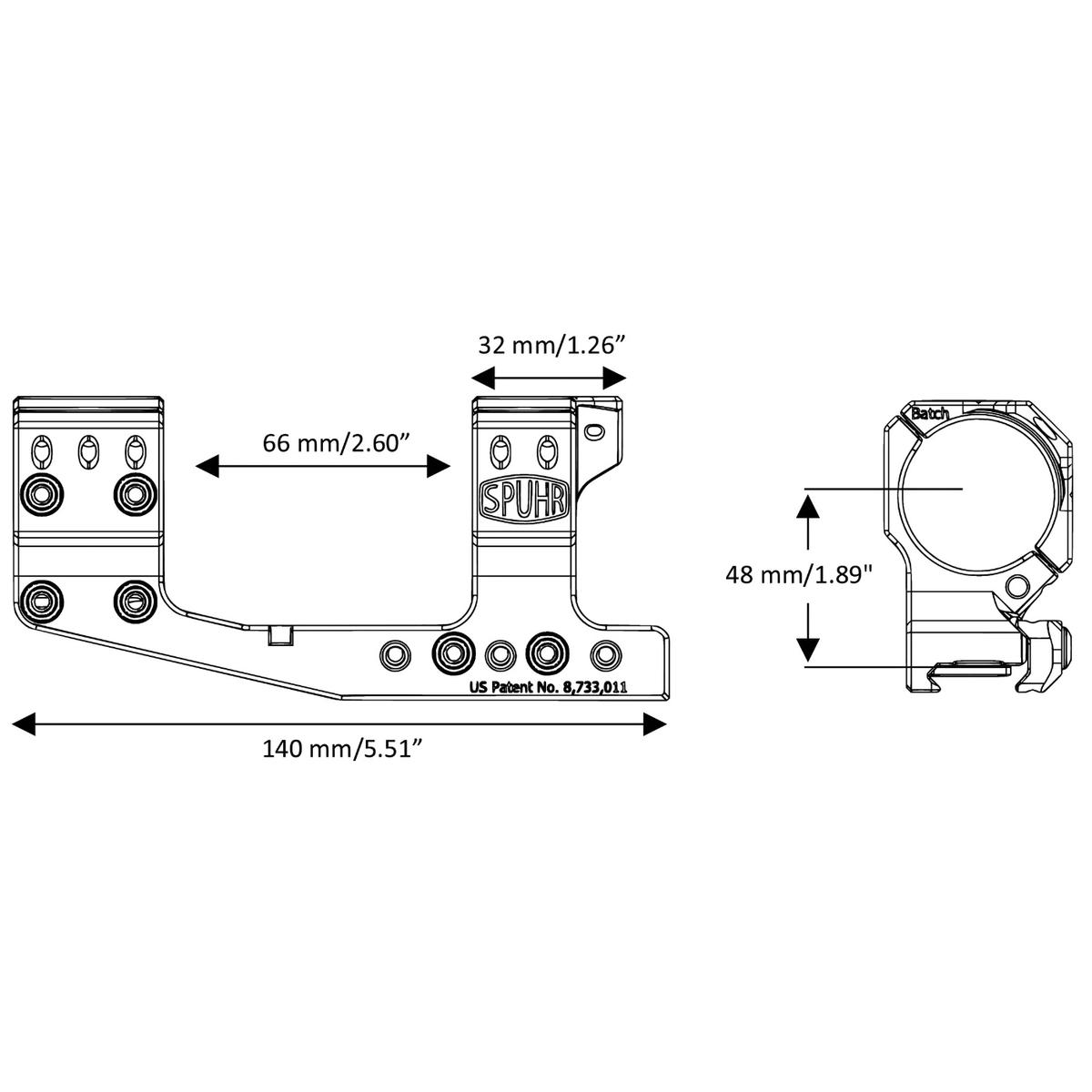spuhr montaz pod optyke 34mm 0 moa sp 4024c