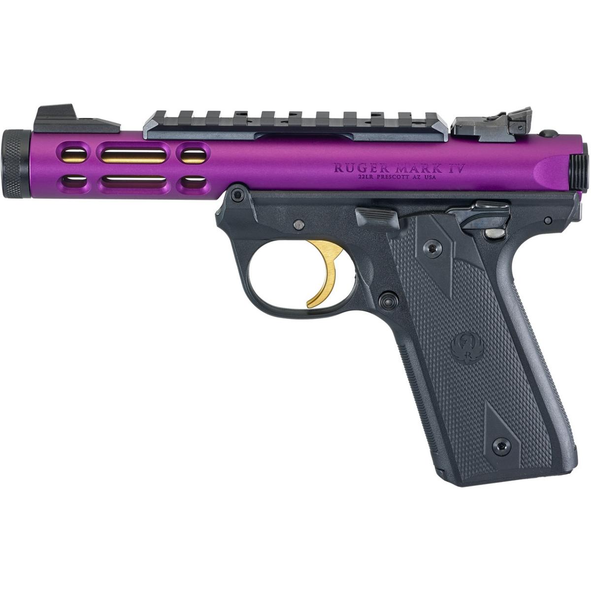 ruger mark iv 22 45 lite purple gold 43931